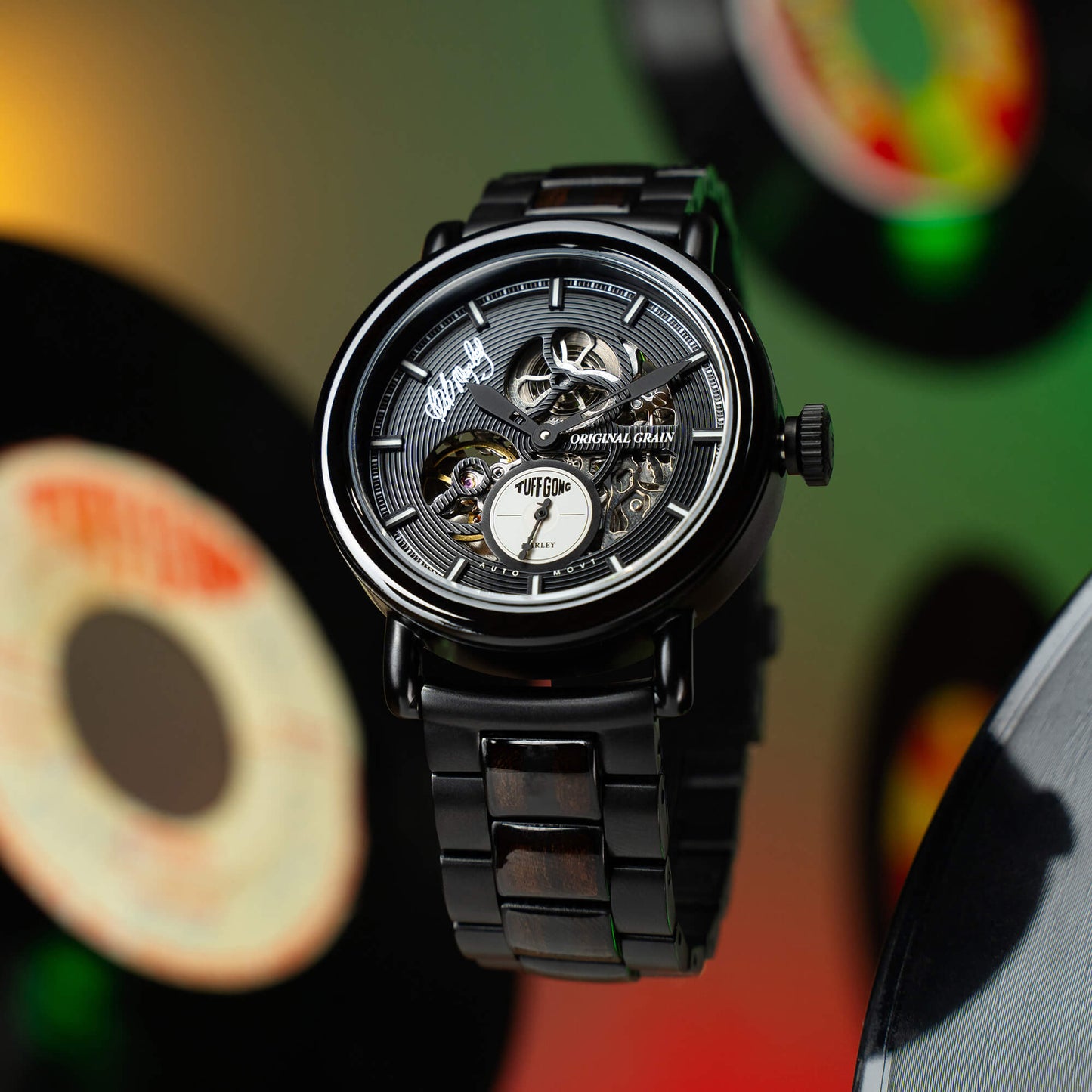 Ebony Tuff Gong Skeleton 40mm