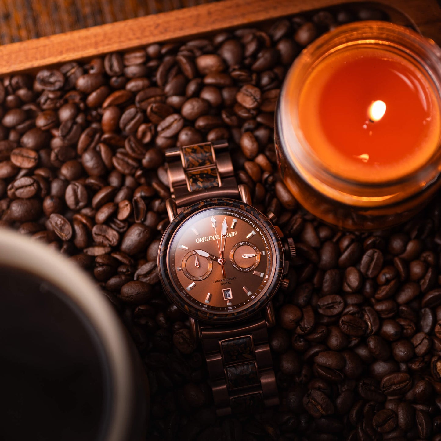 Coffee Espresso Resin Chrono 44mm