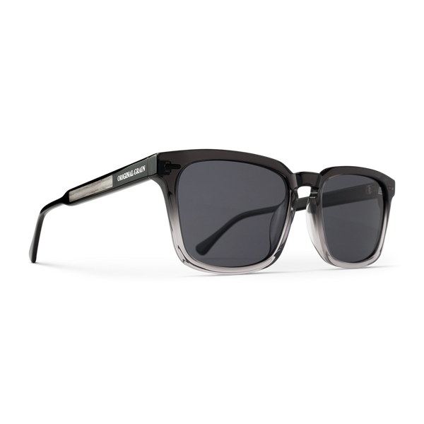 Sunset Grey oak Transparent Black Sunglasses