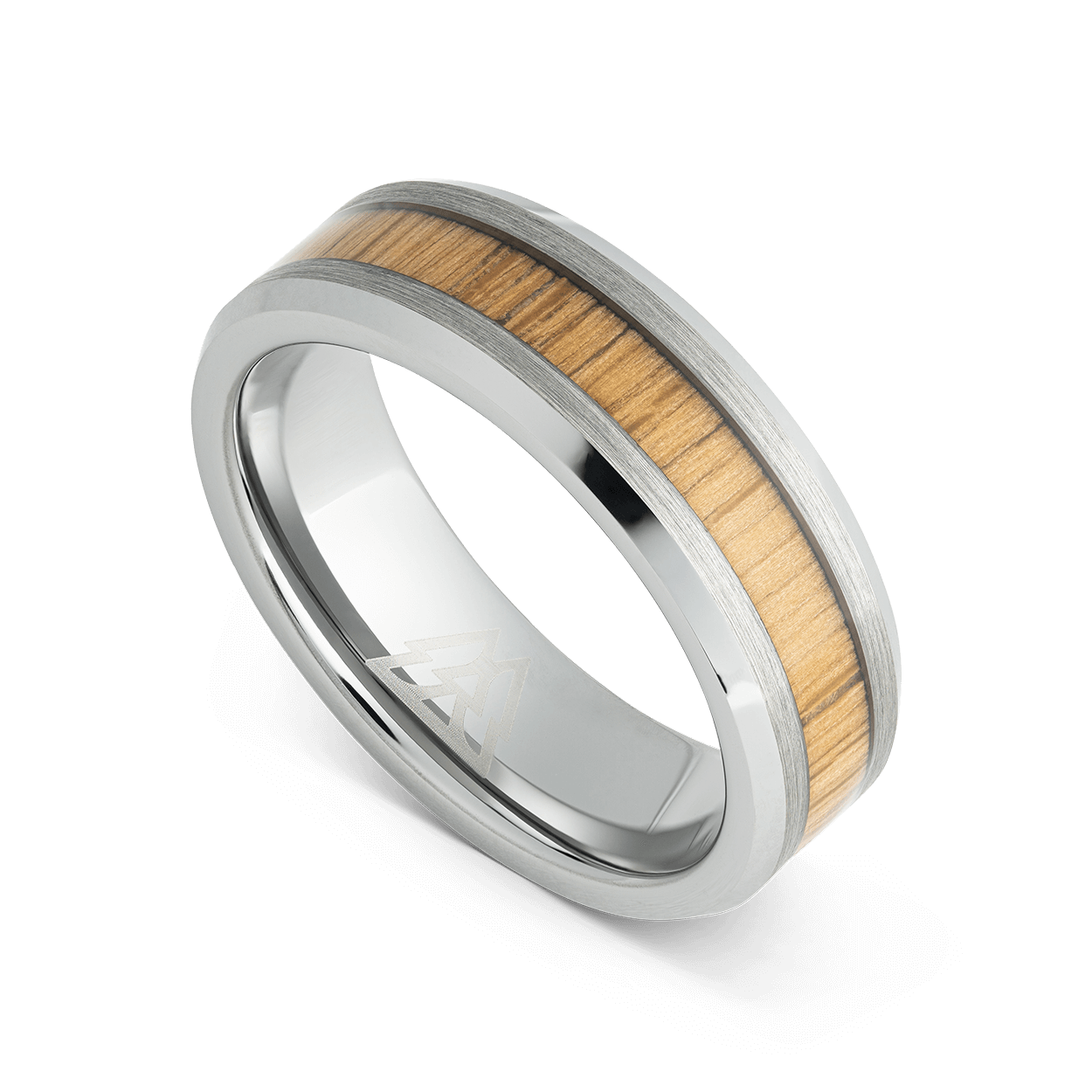 Brewmaster Silver Single Barrel Beveled Ring