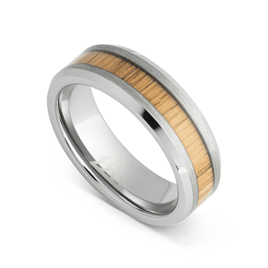 Brewmaster Silver Single Barrel Beveled Ring