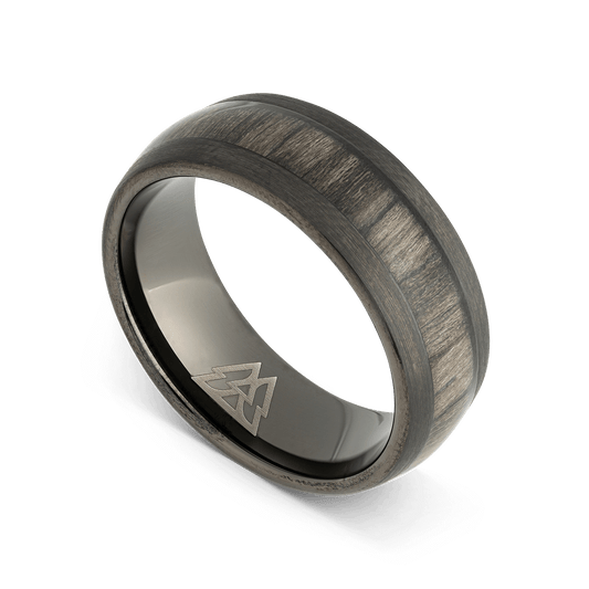 Military Gunmetal Single Barrel Ring