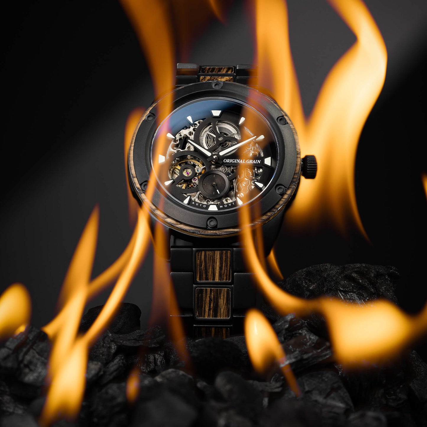 Whiskey Black Rugged Automatic 44mm