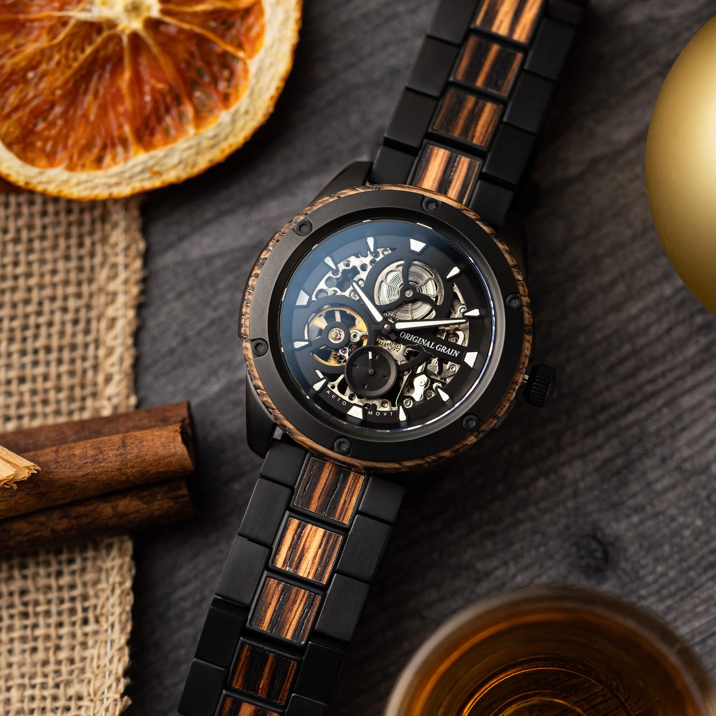 Whiskey Black Rugged Automatic 44mm