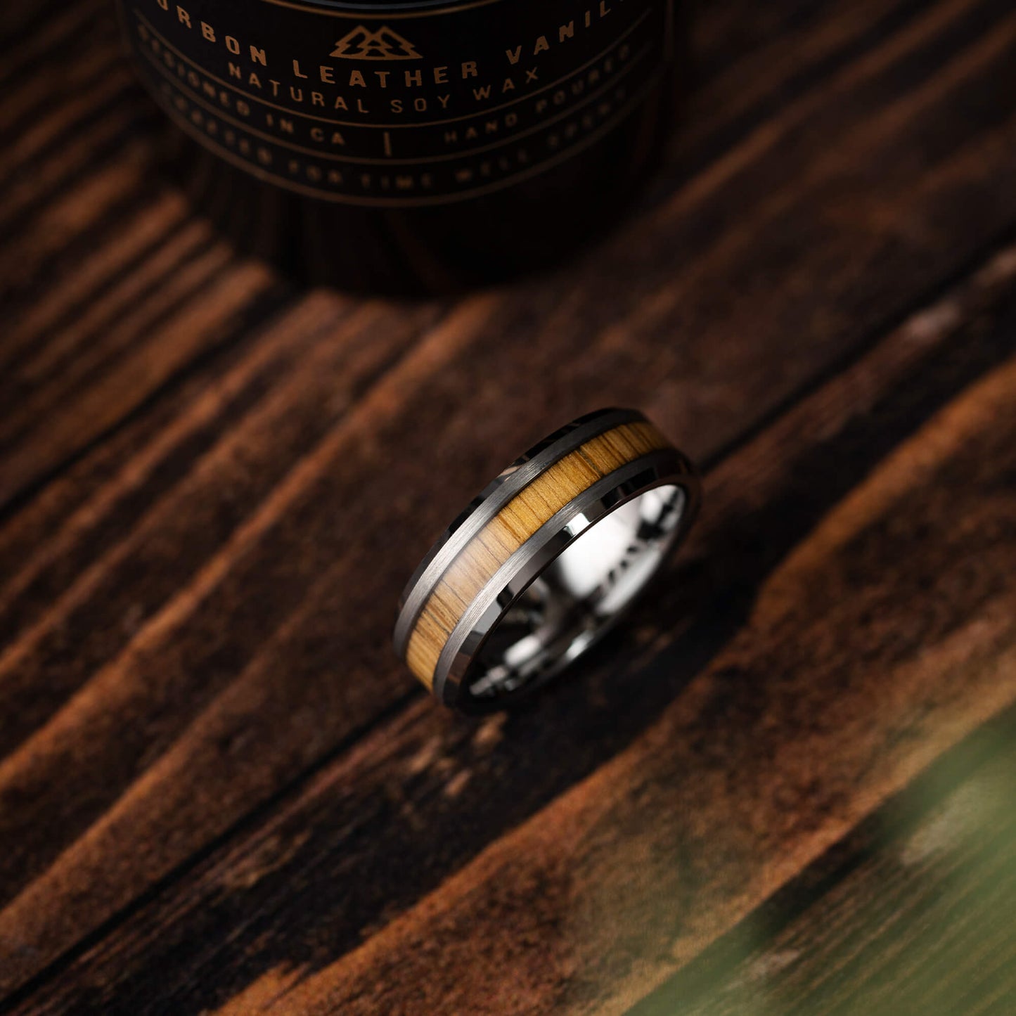 Brewmaster Silver Single Barrel Beveled Ring