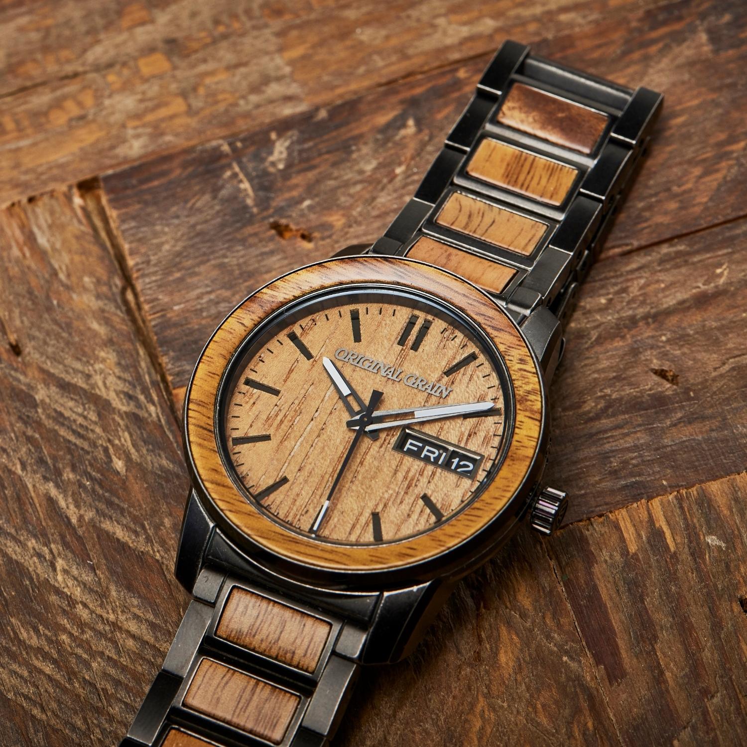 Whiskey barrel wooden clearance watches