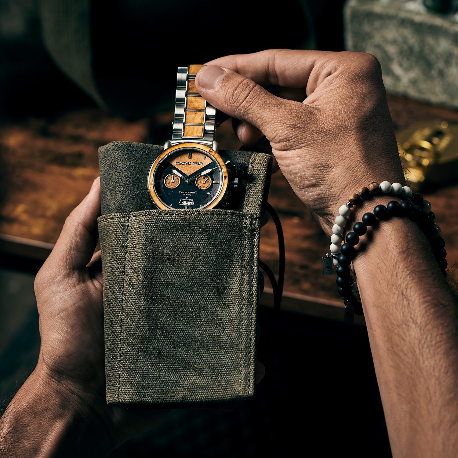 Waxed canvas watch discount roll