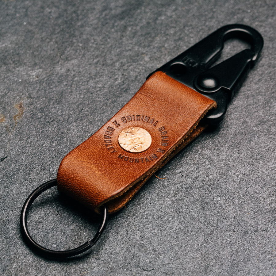 Bradley Mountain Leather Key Fob – Original Grain